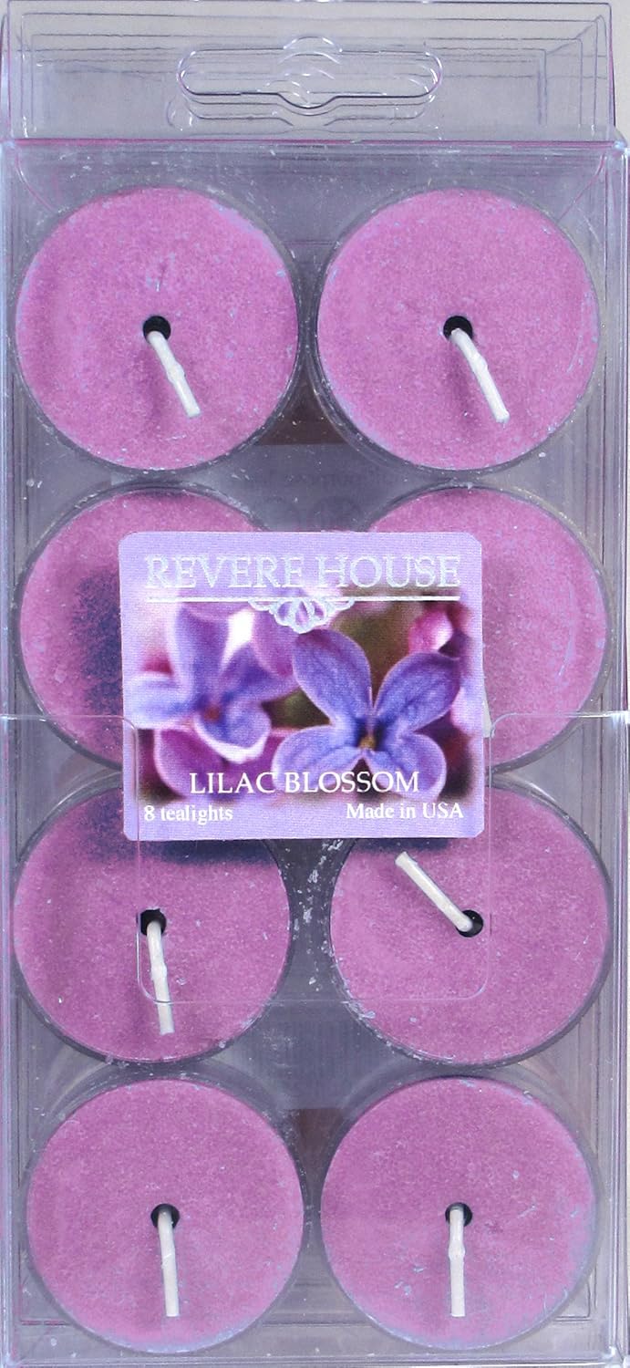 Candlelite revere house 8pack tealights, lilac blossom