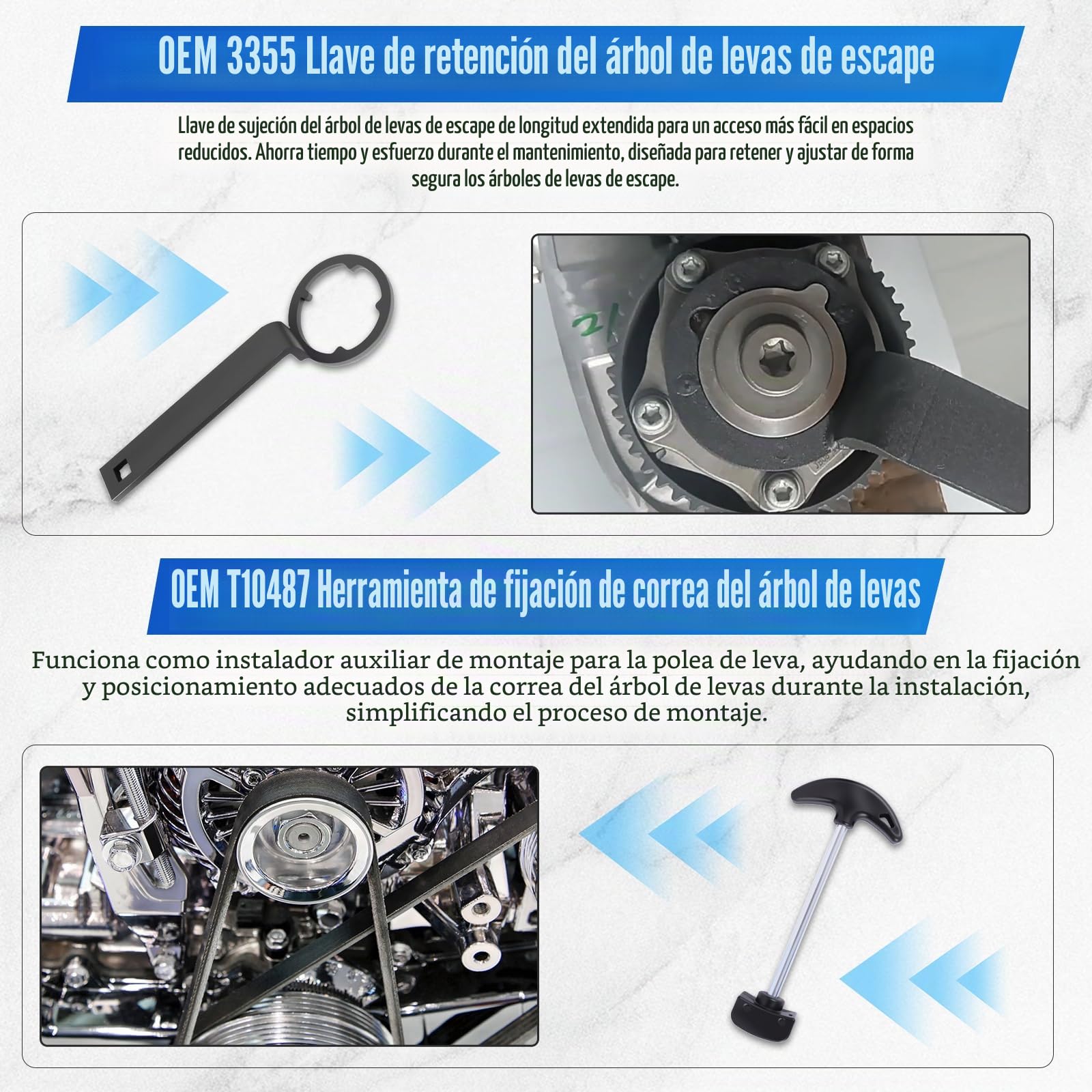 BELEY Juego de Herramientas de árbol de Levas de Correa Distribución del Motor del Automóvil Compatible con VW/New Jetta A3, para Motores VAG EA211 Serie 1.0 1.2L 1.4L 1.4T 1.5T 1.6L FSI TSI TFSI