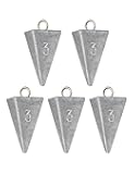 BLUEWING Pyramid Sinkers Lead Fishing Weights 1oz,2oz,3oz,5oz,8oz,10oz,12oz,16oz,32oz for Saltwater