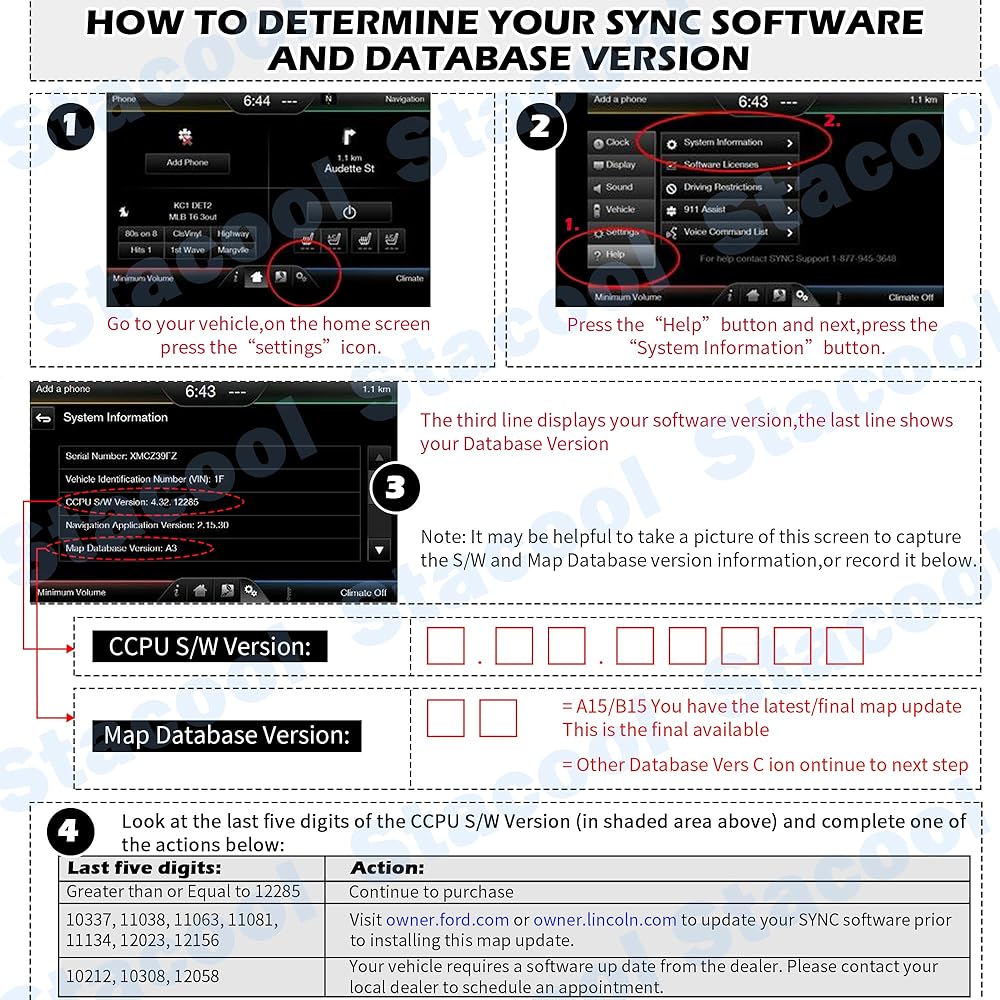 2024 A15 GPS SD Card for Ford & Lincoln Cars 6