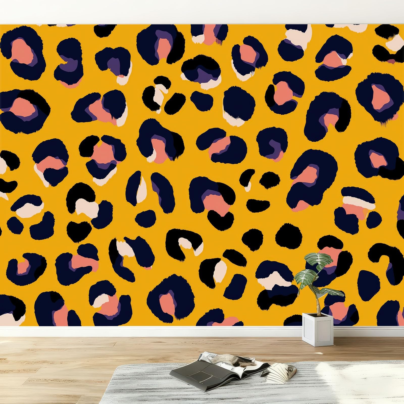 Papier Peint Intissé Léopard pour un Salon Moderne et Chaleureux