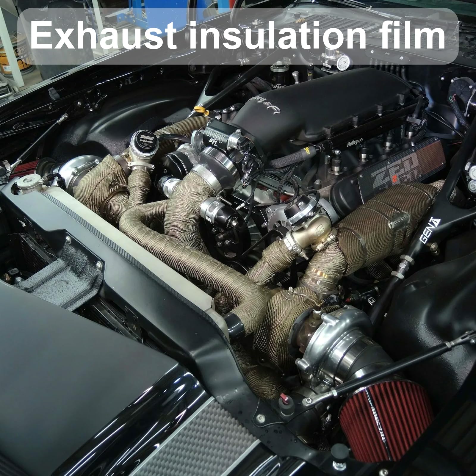 Bande Thermique Échappement 5M + 10 Attaches Inox – Ruban Isolant Moto & Auto Fibre De Basalte Jusqu'à 980°C