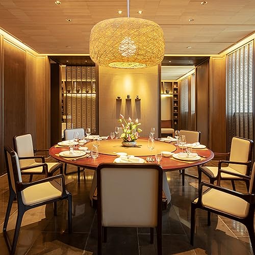 Lámpara colgante de ratán tejida a mano, lámpara de ratán natural, lámpara colgante de mimbre, lámpara colgante de ratán, lámpara colgante ajustable