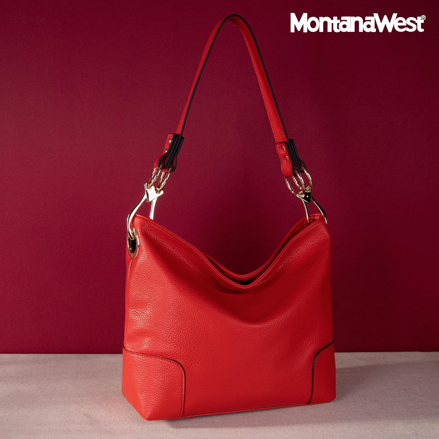 Montana West Medium Hobo Bags for Women Top Handle Satchel Shoulder Purse Bucket Handbag - Image 3