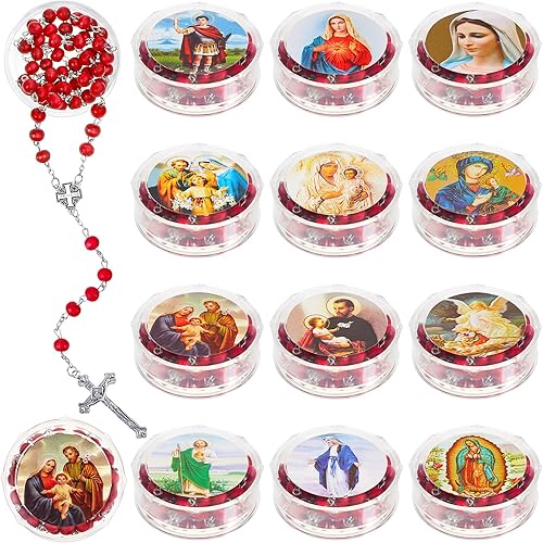24 collares de rosarios católicos perfumados con rosas de madera, collar de rosario religioso, rosario religioso, cruz de Jesús, regalos católicos,