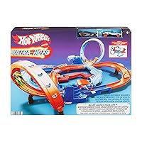 Hot Wheels Ultra Hots - Sfida Turbo Lanci, playset pista con 2 lanciatori azionabili