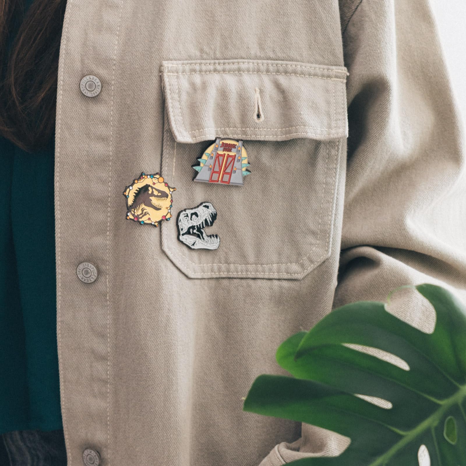 Grupo Erik Set Of 4 Pins - Jurassic Park Merchandise | Enamel Pins, Cute Pin Badges | Jurassic Park Gifts Under 15 Pounds, Funny Gifts For Friends