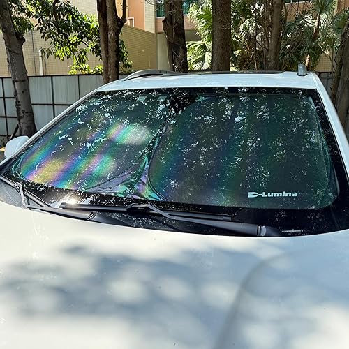 Miniatura 5 de D-Lumina Parasol para parabrisas compatible con GMC Sierra 1500 2500 3500 2014 2015 2016 2017 2018  3 capas mejoradas de material 240T plegable