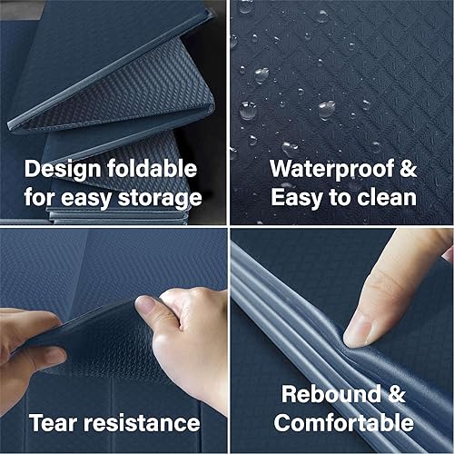 Miniatura 10 de Foldable Yoga Exercise Mat  Lightweight, Anti-Slip, and Easy to Store for Yoga, Pilates, Home Workouts, and Floor Exercises