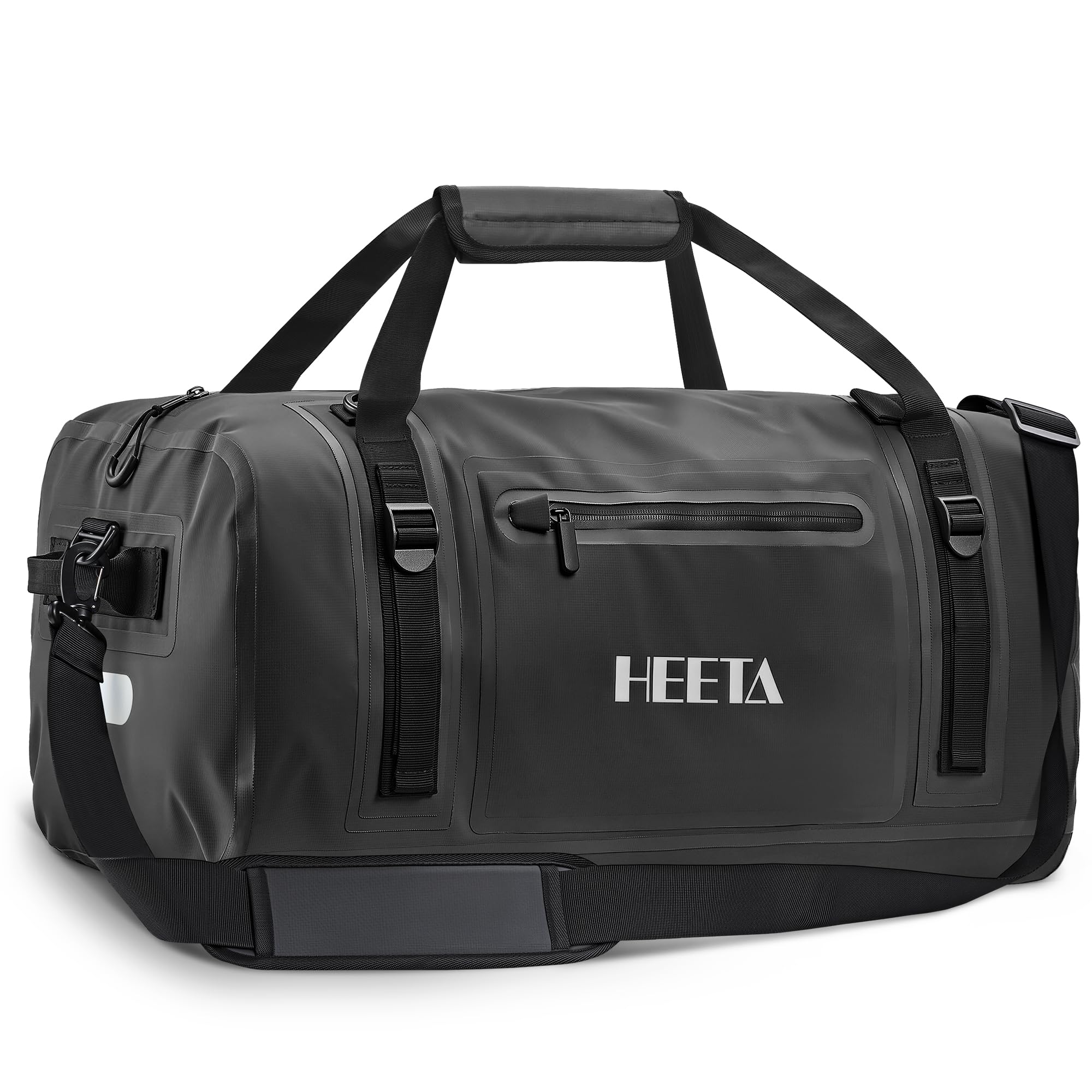 Photo 1 of HEETA Waterproof Motorcycle Dry Bag, Waterproof Duffel Luggage Travel Bags with Zippered Closure & Pocket, Shoulder Straps, Large Space for Motorcycling Camping Commuting Boating (Black, 50L)