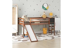 Sturdy Slide Bed For Kids | Wooden Loft Bed with Safe Ladder