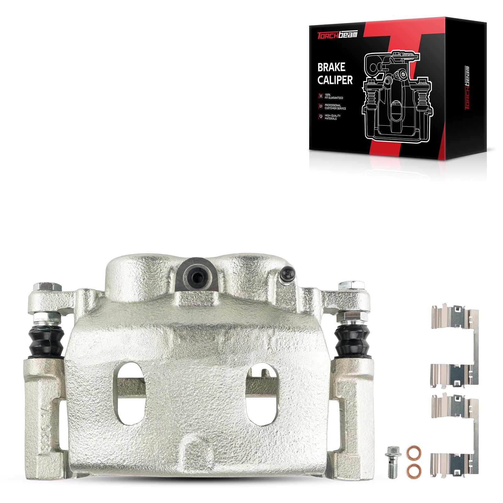 Torchbeam Brake Caliper For Chevrolet GMC Cadillac Front Right for 2008-2018 Silverado 1500, 2008-2018 Sierra 1500, Front left for 2015-2019 XTS, Disc Brake Caliper with Bracket # 18B4918A