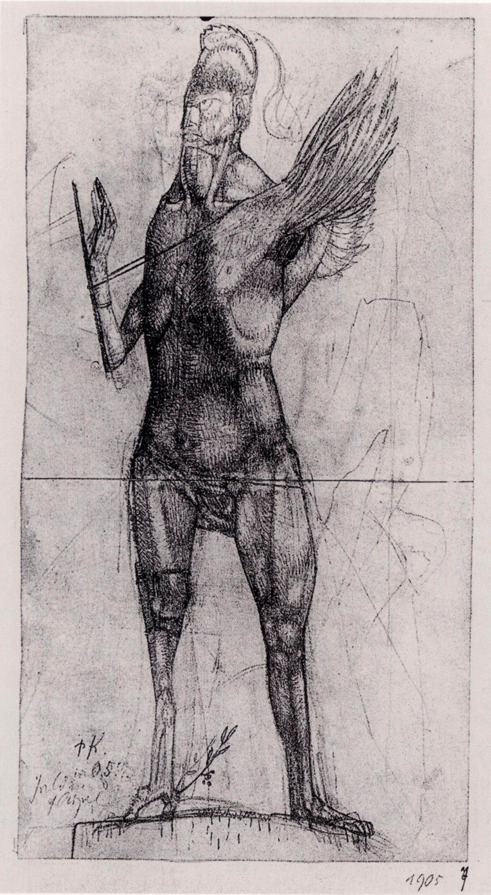 Lámina artística Ángel de Paul Klee enmarcada en mate de alta calidad