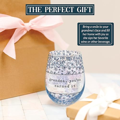 Miniatura 2 de Pavilion Gift Company - Copa de vino sin tallo de 18 onzas, regalos para abuela de nietos, regalos del día de la madre para mimi, mujeres, ella,