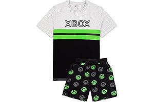 Xbox Game Black T-Shirt & Pyjama Shorts Night Suit Men's Perfect For Xbox Fans