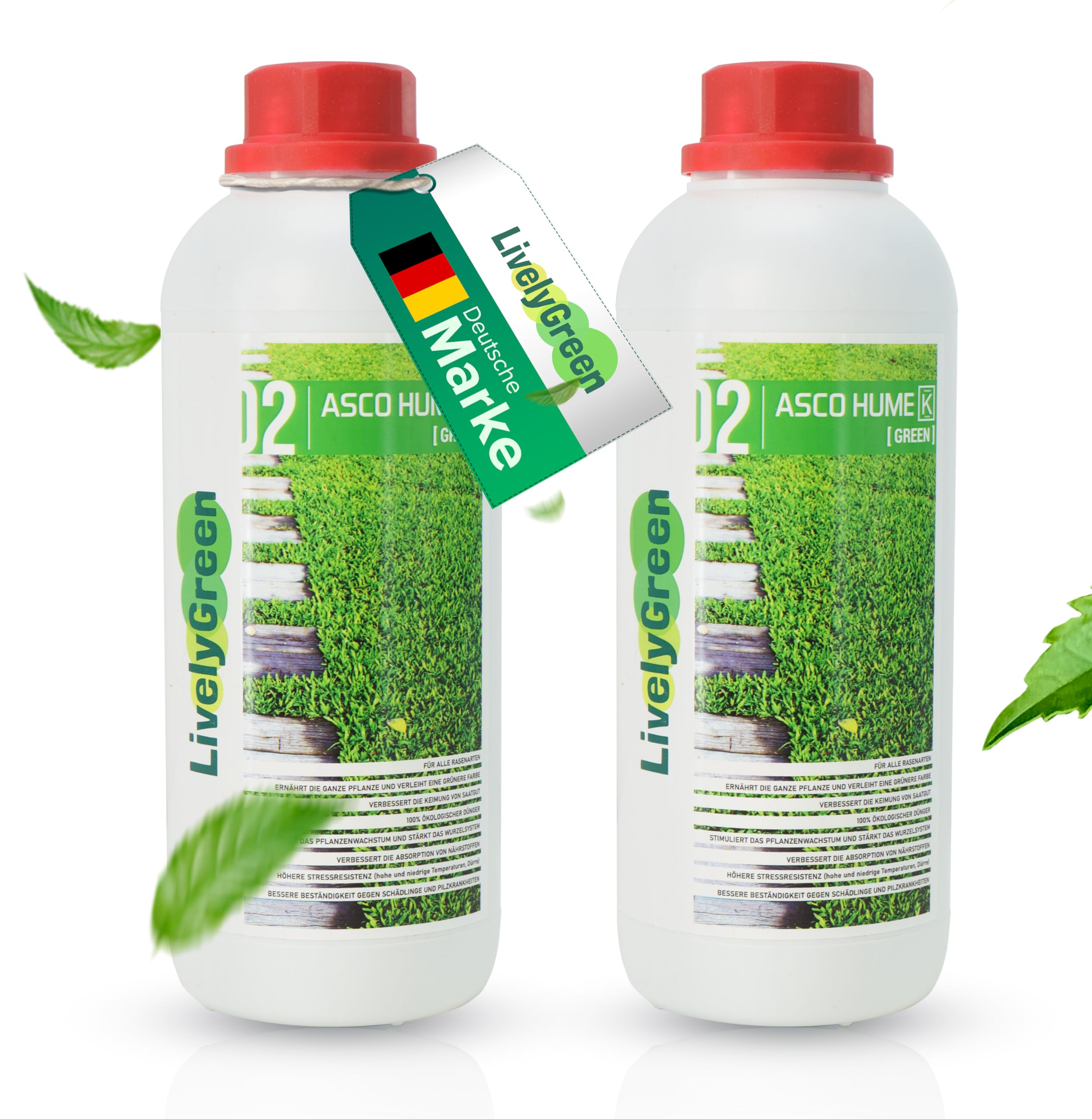 Premium Bio Rasendnger von LivelyGreen. Flssiger BIO-Dnger, kinder- und  tierfreundlich. Reicht fr bis zu 600 m2. Mit Turbo Wachstumsformel -  Nachfllflasche 2 x 1 L : Amazon.de: Garten