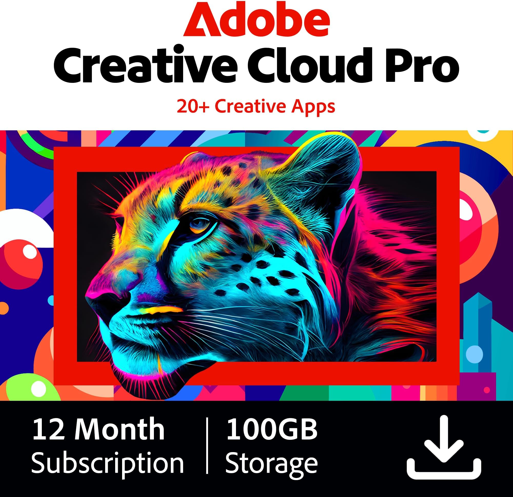 Adobe Creative Cloud Pro | 20+ creative apps plus 100GB Storage | 12-Month Subscription with Auto-Renewal|PC/Mac