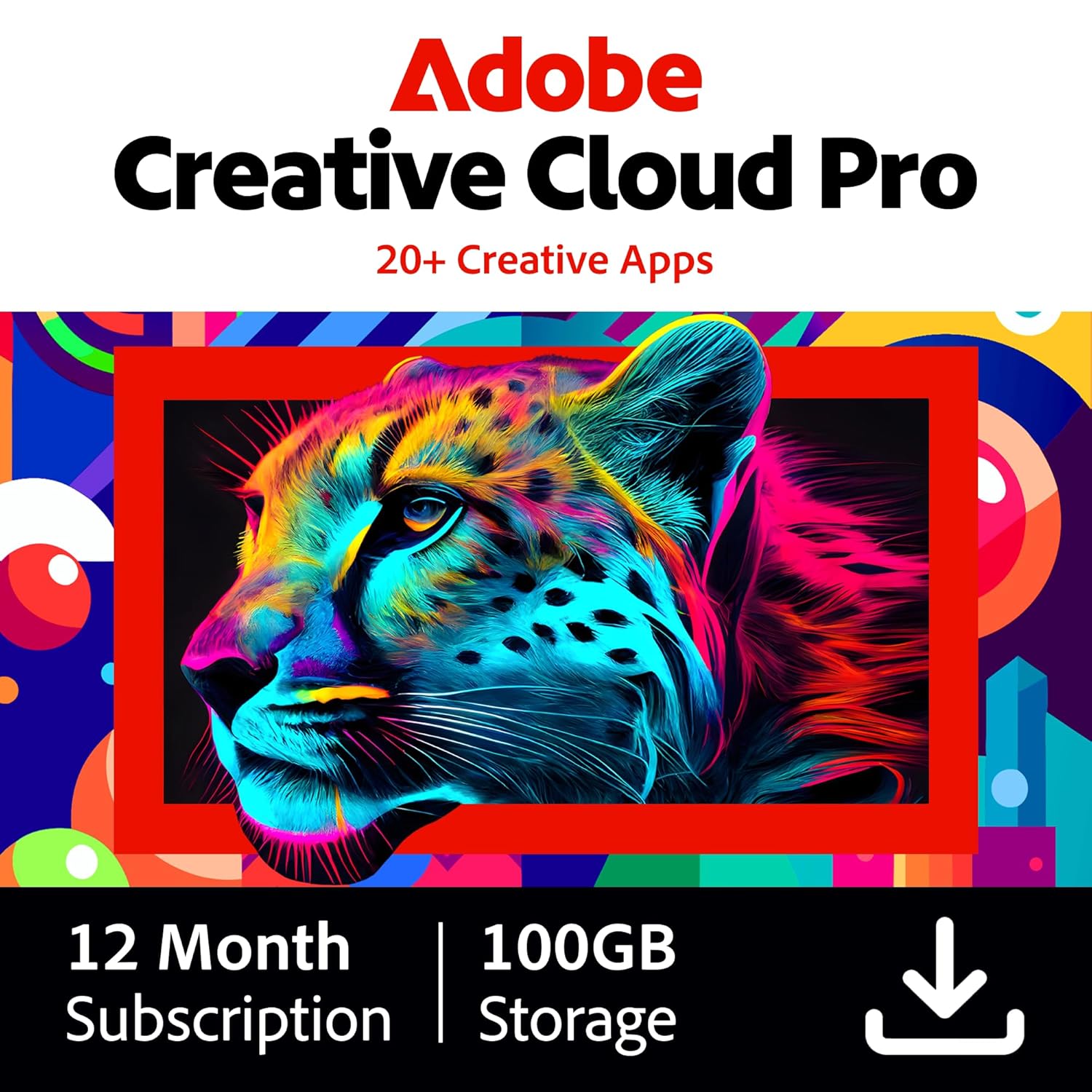 em Adobe Creative Cloud Pro | 20+ creative apps plus 100GB Storage | 12-Month Subscription with Auto-Renewal|PC/Mac