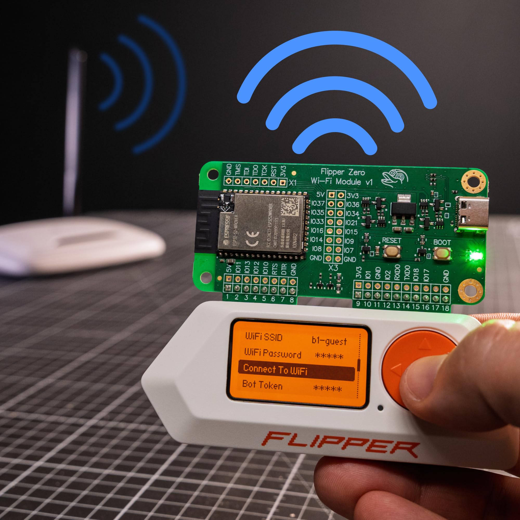 Placa de Desarrollo Wi-Fi para Flipper Zero – módulo de Desarrollo inalámbrico ESP32-S2 con USB-C y GPIO