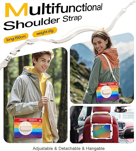 Miniatura 122 de BRAECN Funda para iPad de 9ª/8ª/7ª generación, resistente a prueba de golpes con protector de pantalla, soporte para lápices, soporte para tapa