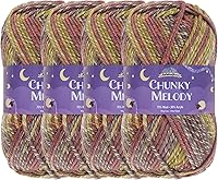 Vista 13 de JubileeYarn Chunky Melody - Hilo para tejer 100g/madeja, mezcla de lana gruesa, color maíz naranja - 2 madejas