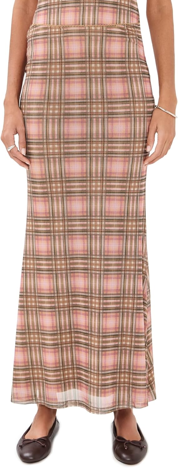 Another Girl Women's Mesh Print Skirt