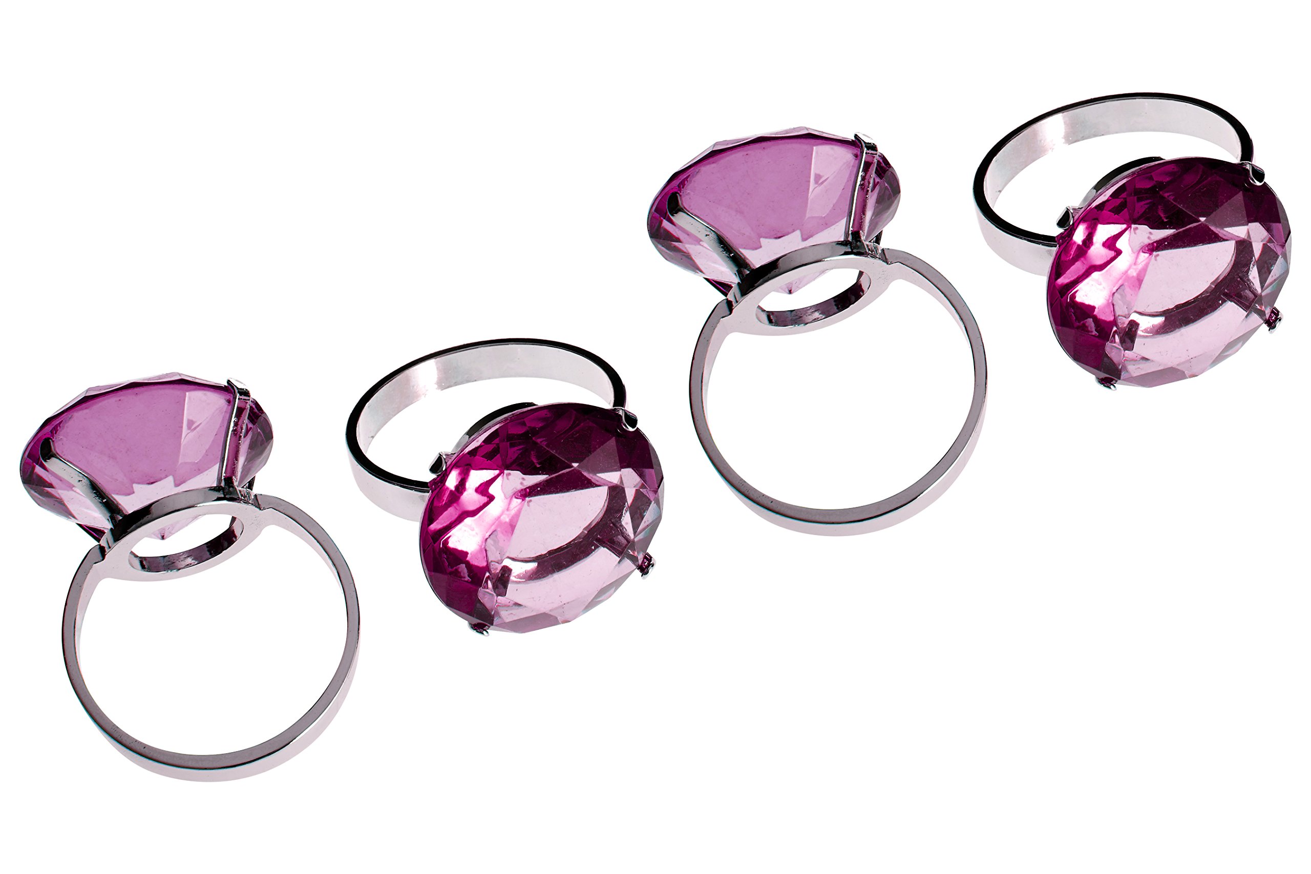 Premier Housewares Diamante Napkin Rings - Set of 4, Purple