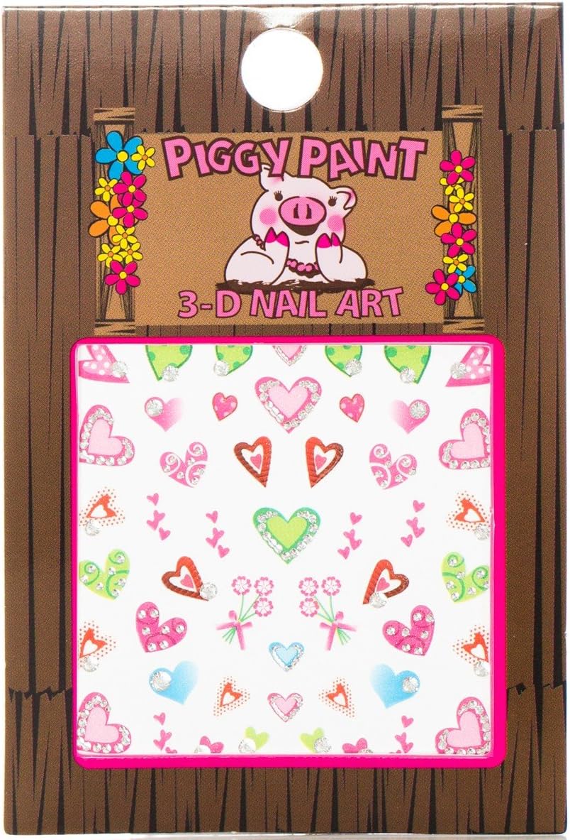 Piggy Paint 3-D Heart Nail Art