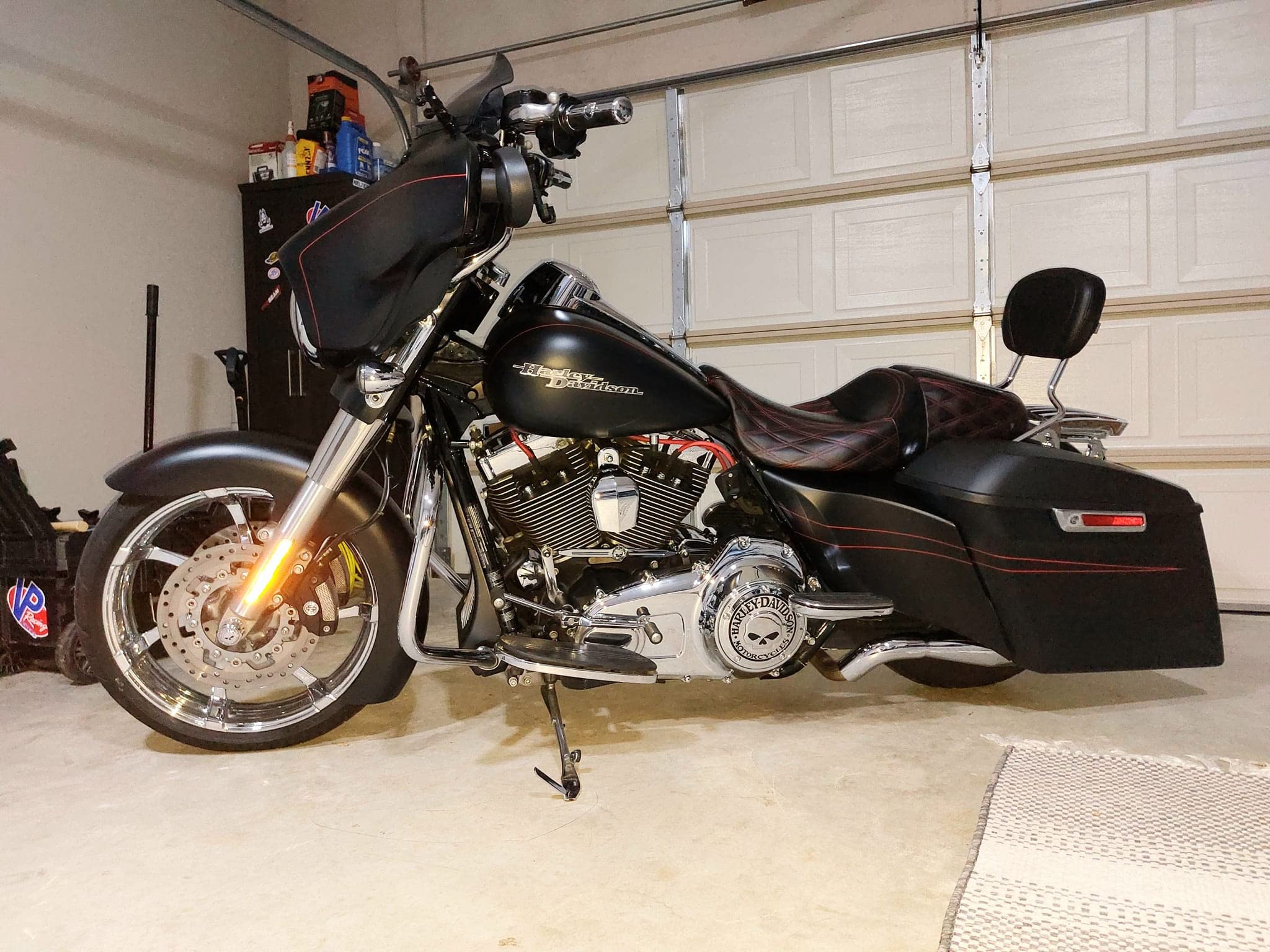 Motorcycle Side Covers Stretched Panels Skirt Fit for 2014+ Harley
