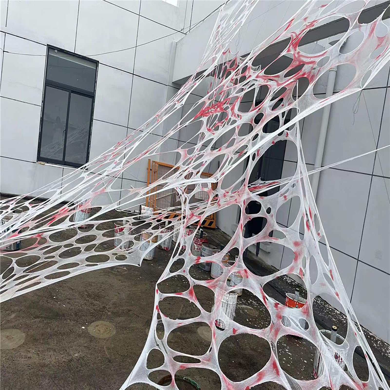 Decoración de Halloween Telaraña Gasa Sangre Casa Embrujada