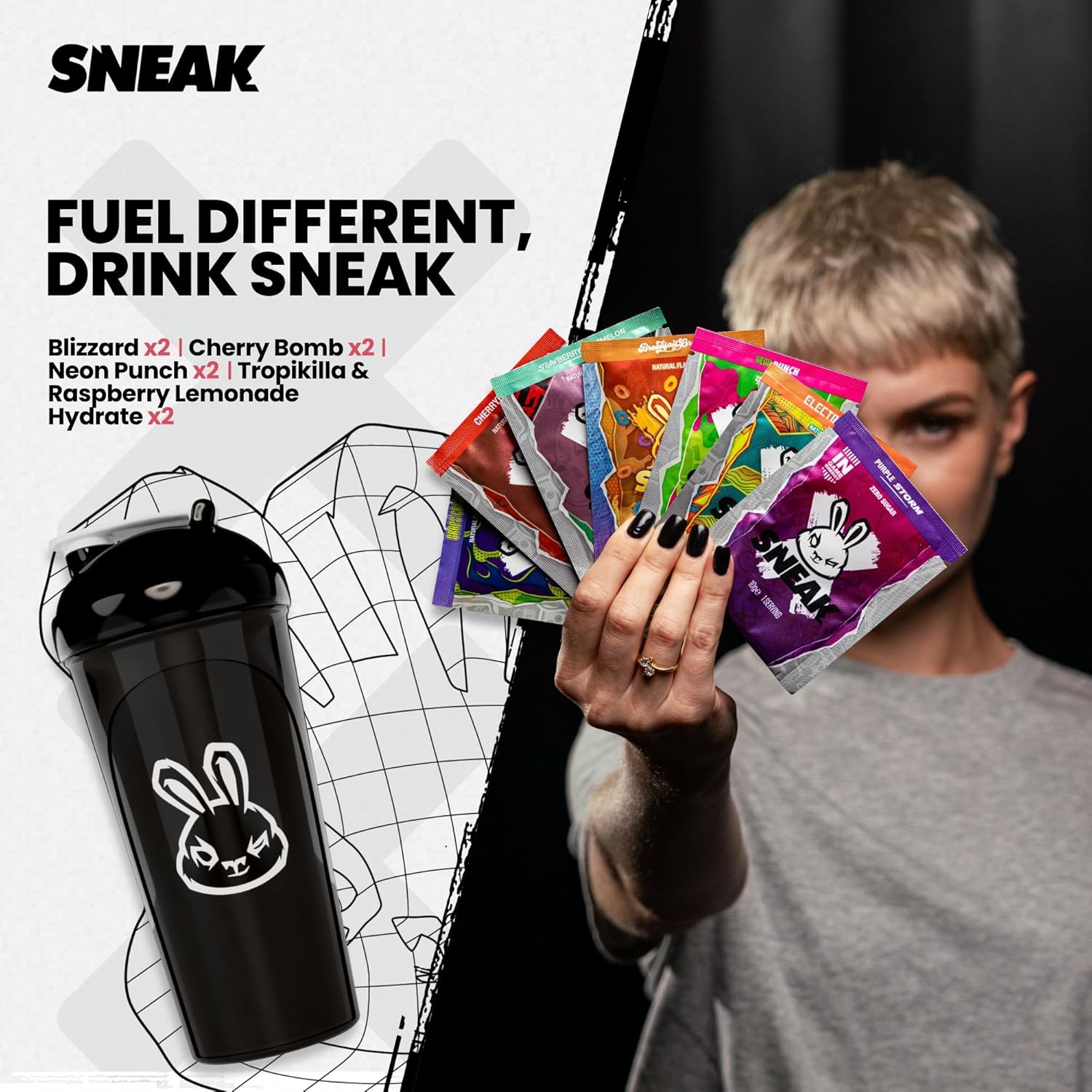 SNEAK Energy Drink Powder Packets | 10 Servings | No Sugar. No Nasties. Just Natural Caffeine, Focus-Boosting Nootropics