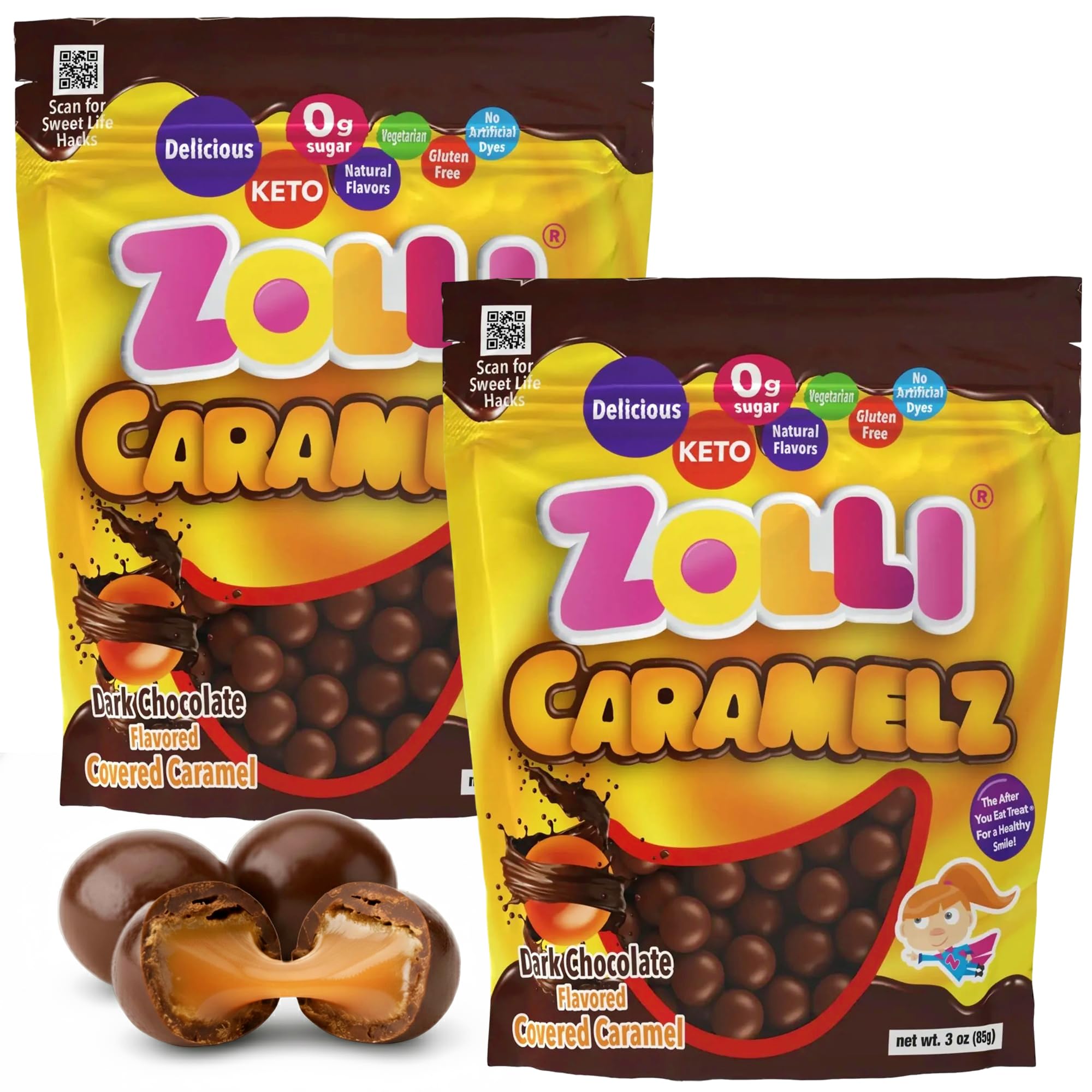 Amazon.com : Zolli Caramelz in Dark Chocolate - Sugar-Free Candy