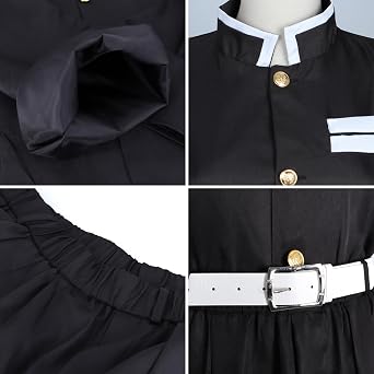 Cosplay Costume Kimono Robe Suit with Belt Full Uniform Set Unisex Christmas Outfit Anime Fans Gift
