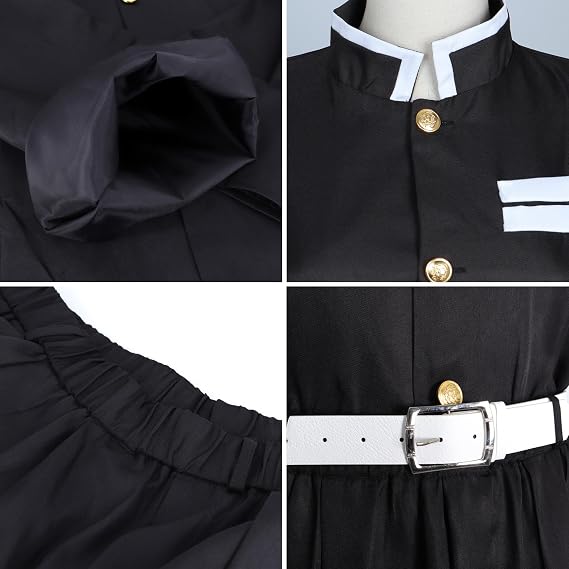 Cosplay Costume Kimono Robe Suit with Belt Full Uniform Set Unisex Christmas Outfit Anime Fans Gift