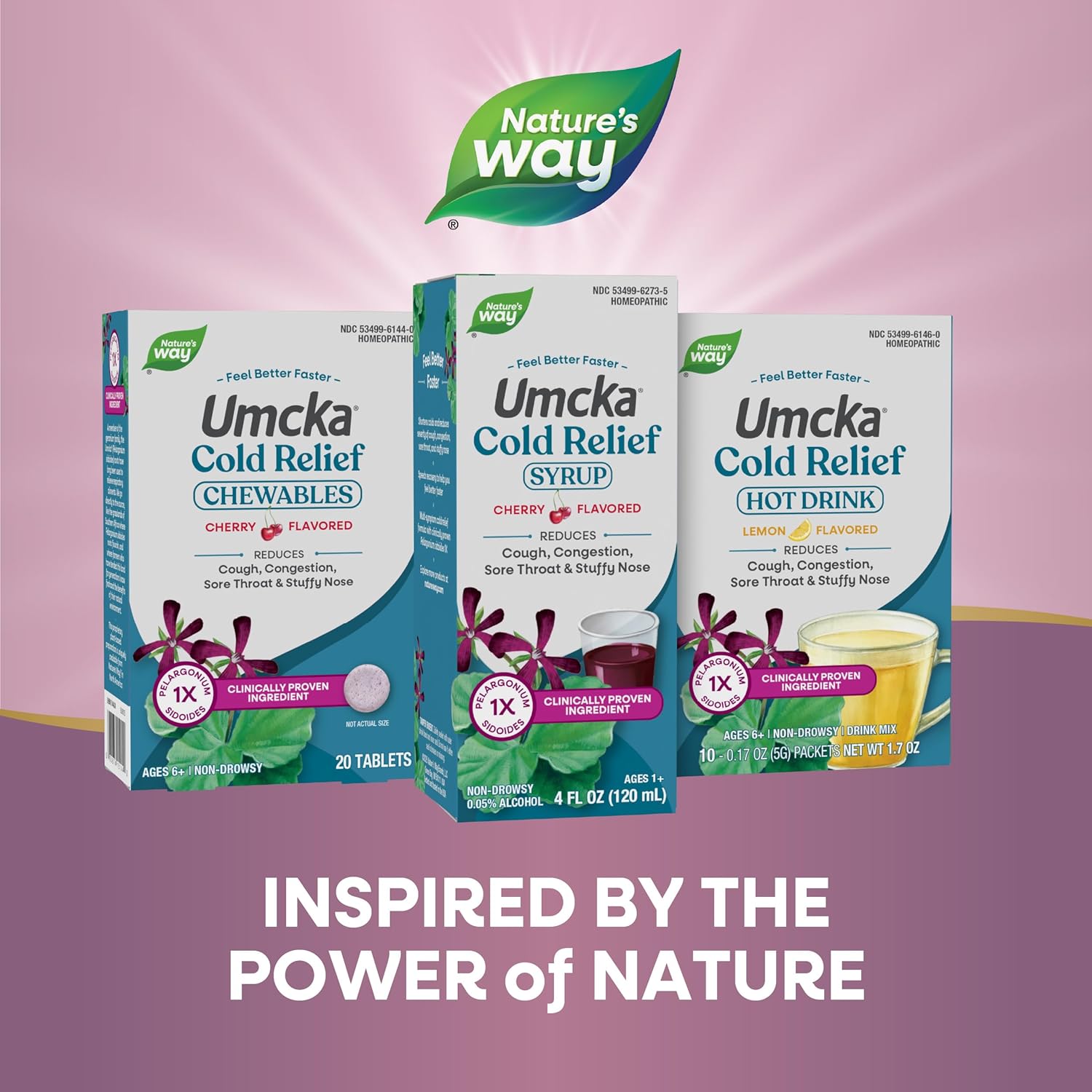 Nature's Way Umcka Cold Relief Syrup, Shortens Duration & Reduces Severity, Multi-Symptom Cold Relief, Homeopathic, Phenylephrine Free, Non-Drowsy, Cherry Flavored, 4 Fl Oz (Packaging May Vary) - Image 7