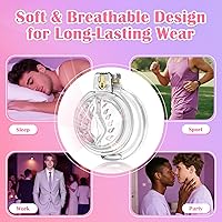 Vista 5 de Jaula de Castidad Masculina para el Pene - ACUMUM Dispositivos de Castidad de Silicona Suave Juguetes para Adultos, Jaulas de Castidad Masculina