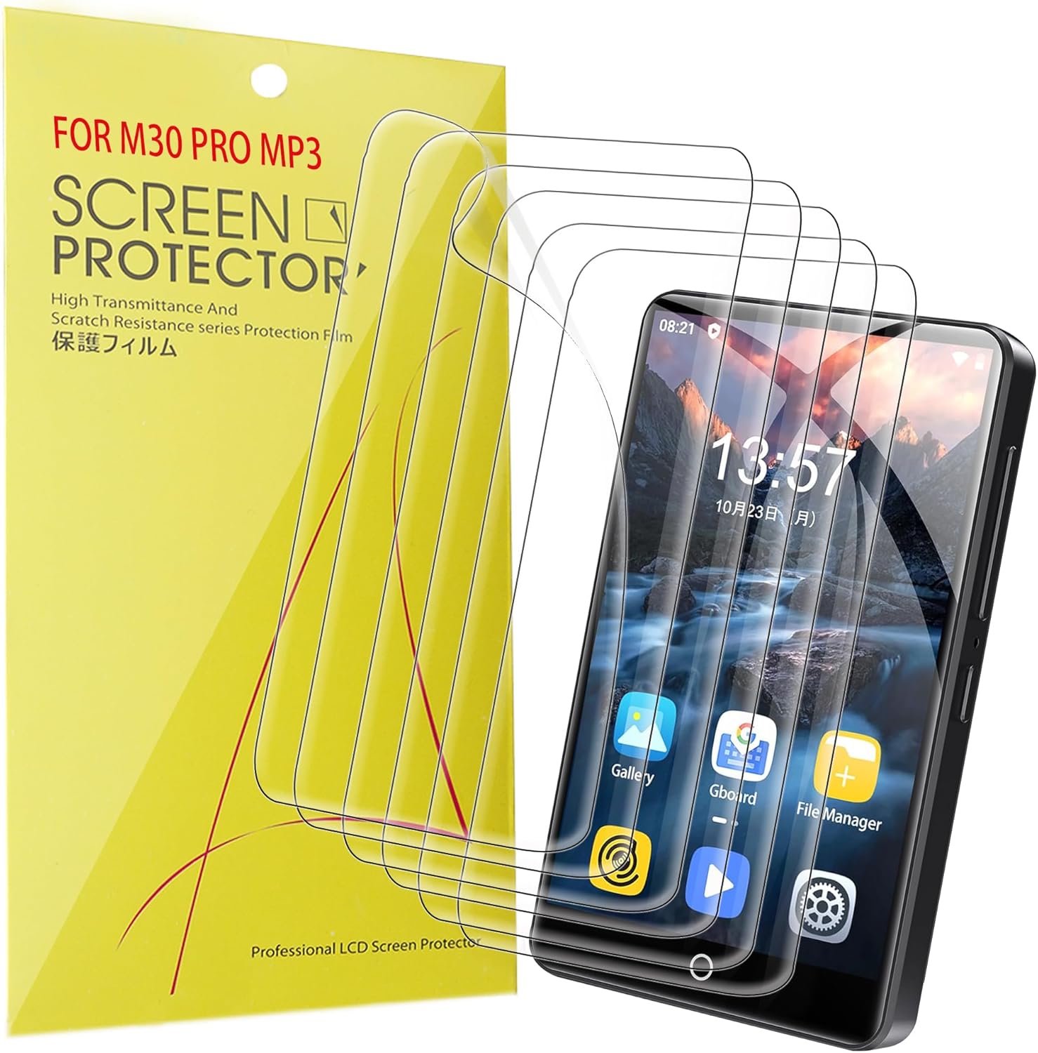 Lamshaw Compatible for Oilsky MP3 Player Screen Protector, [6 Pack] Full Coverage TPU Clear Film Compatible for Oilsky M303 Pro MP3 Player-4.0″ (TPU-6 Pack)