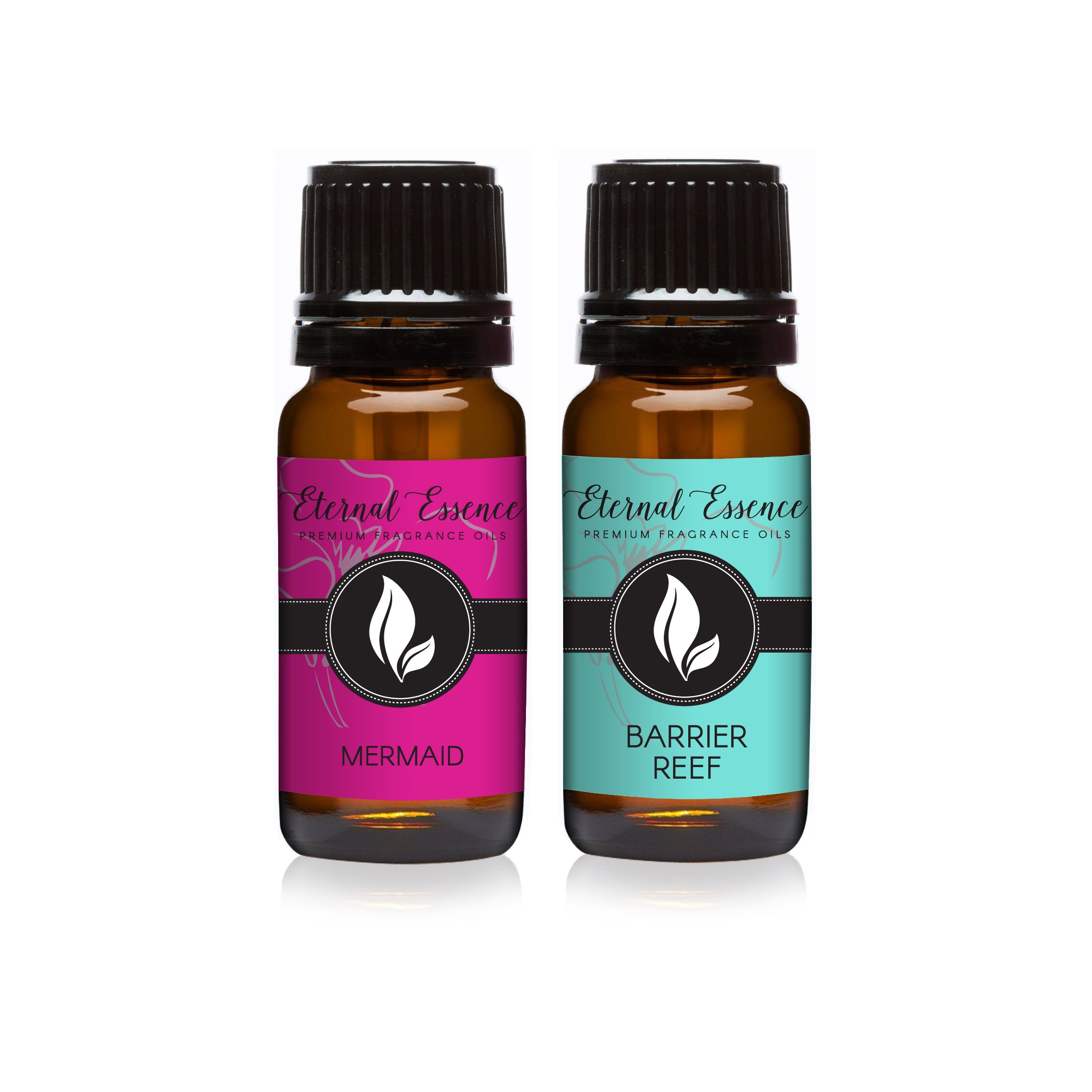 Eternal Essence Oils 2 Pack 10ml Premium Fragrance Oil - Mermaid &amp; Barrier Reef - for Candle, Soap Making, Aromatherapy, Diffusers, Home Care, &amp; Humidifiers