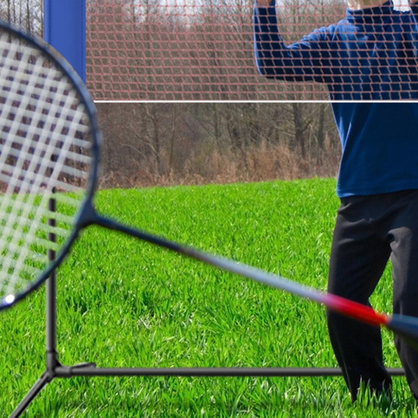 Rete da badminton regolabile in altezza, soluzione portatile per attività di tennis su prato e beach volley, rete portatile regolabile da 1,25