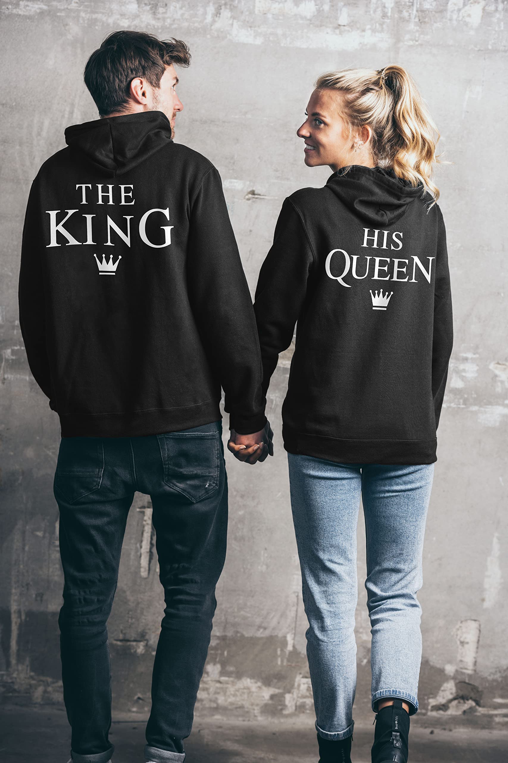 Couple Partenaire Sweat à Capuche Hoodie King Queen