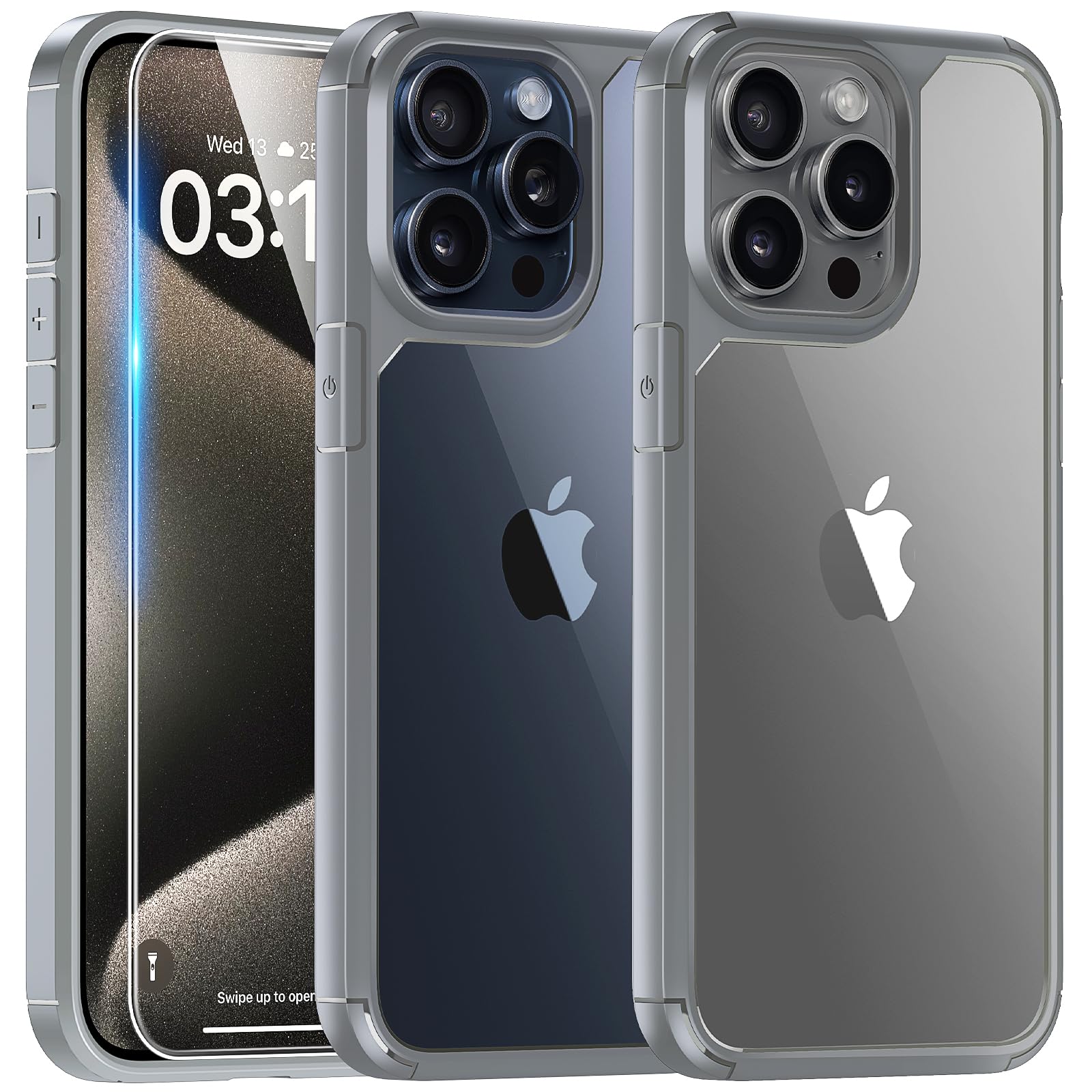 TAURI Funda para iPhone 13/iPhone 14, Compatible con MagSafe [No amarillea] con Vidrio Templado, Carcasa Nueva para iPhone 13/iPhone 14,Funda Ultra Fina antichoque - Transparente — view 199