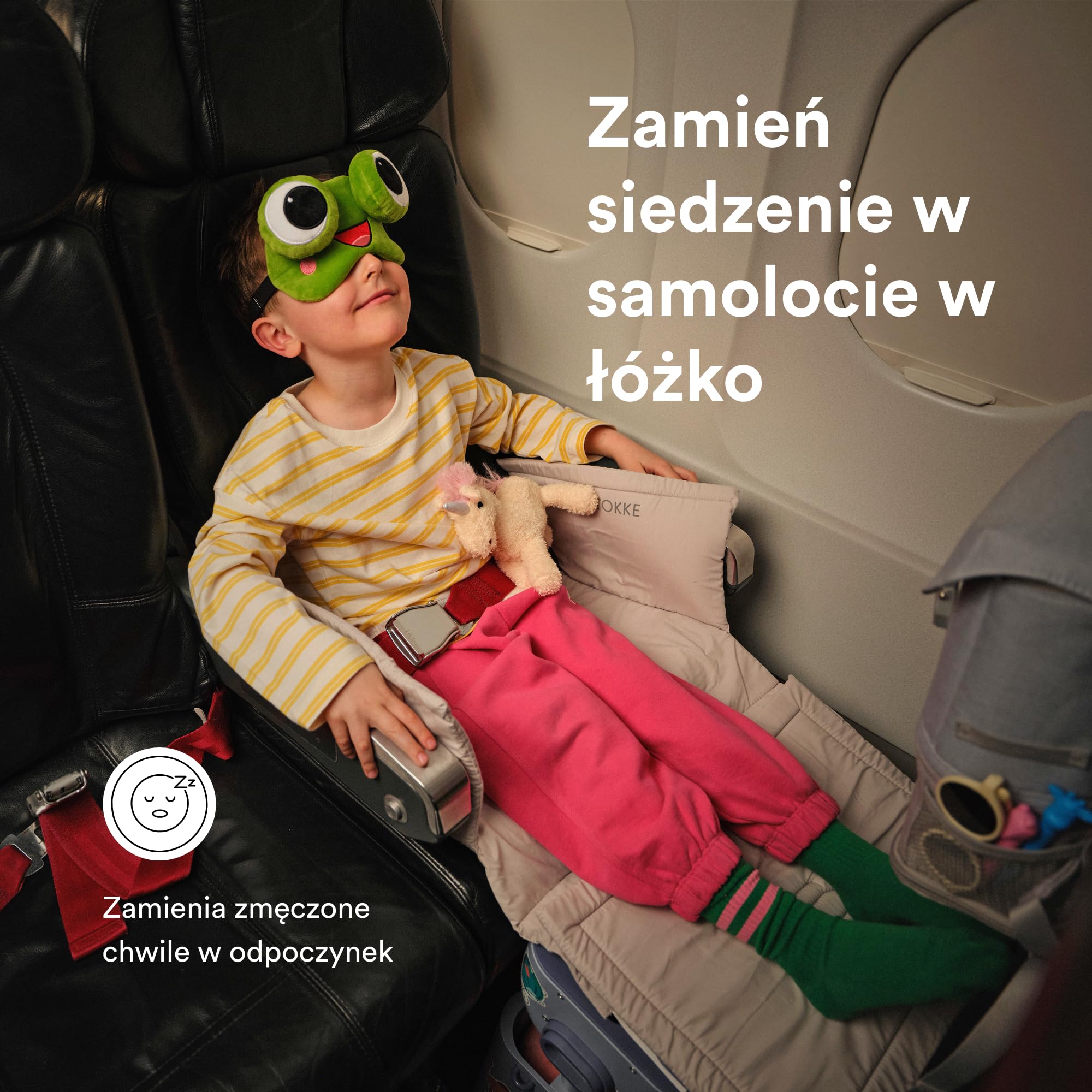 Stokke JetKids BedBox, Arctic Blue - Walizka jeżdżąca dla dzieci w wieku 2-7 Lat (do 35 kg) - Zamienia się w łóżko - Zawiera materac, naklejki dekoracyjne i regulowany pasek do przenoszenia