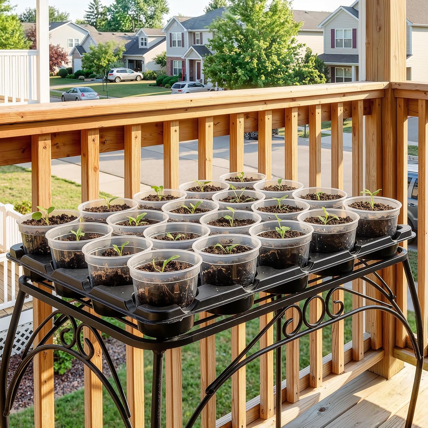 homenote 3 Inch Seed Starting Trays with Humidity Domes for Plants, 4 Pack 20-Cell Seedling Starter Trays, Plant Starter Germination Trays for Pots Seedlings for Indoor Outdoor, Fits 3" Nursery Pots