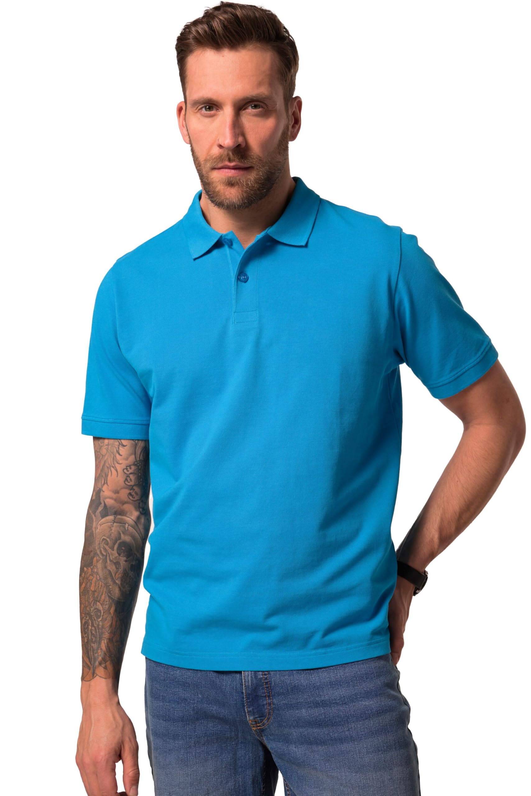JP 1880 Herren große Größen Übergrößen Menswear L-8XL Poloshirt, Basic, Halbarm, Piqué 702560