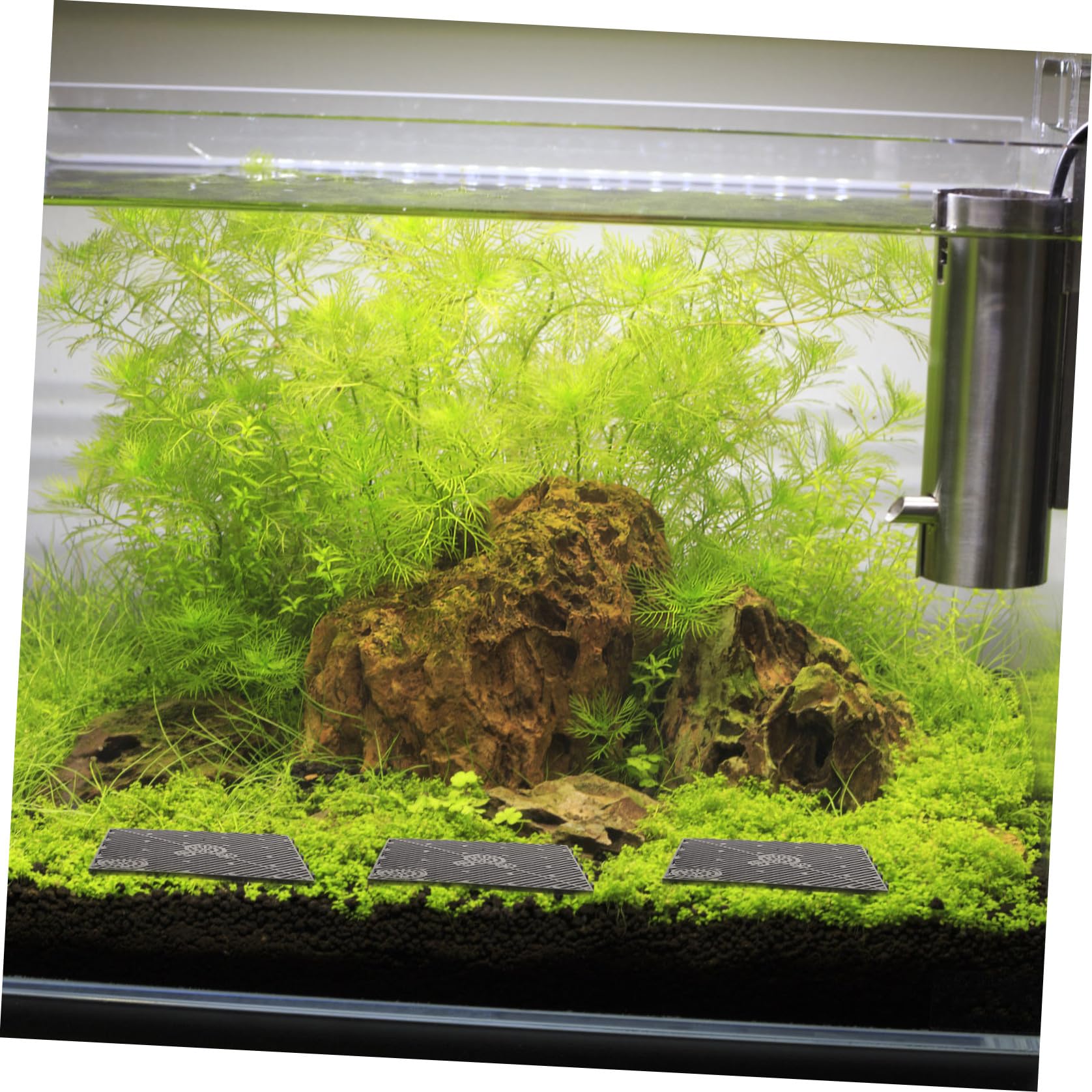 Abaodam 20 Placas de Filtro de Fondo de PVC Negro para Acuario Buena Permeabilidad y Resistencia, Ideales para Peceras Pequeñas y Cría de Peces Grandes