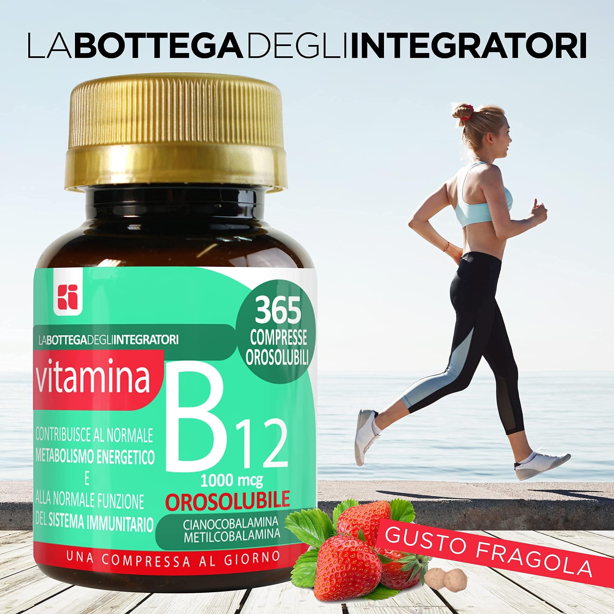 Vitamina B12 Masticabile 1000 mcg 3650 Compresse Orosolubili 1 al dì | Senza Glutine e Lattosio | non di origine animale | Cianocobalamina Metilcobalamina | Energia | Sistema Immunitario