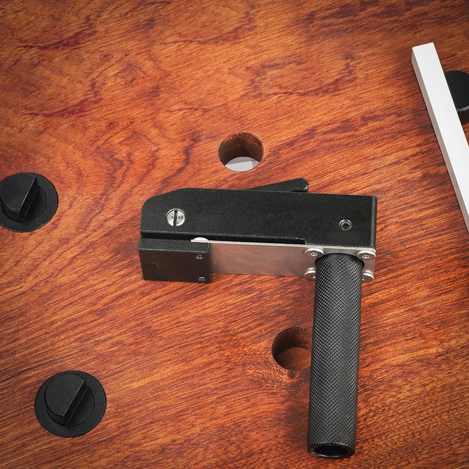 Morsetto di fissaggio per lavorazione del legno ad azione rapida con 3 impostazioni di pressione regolabili - Costruzione in lega di alluminio e acciaio inossidabile - Adatto a (20 mm)