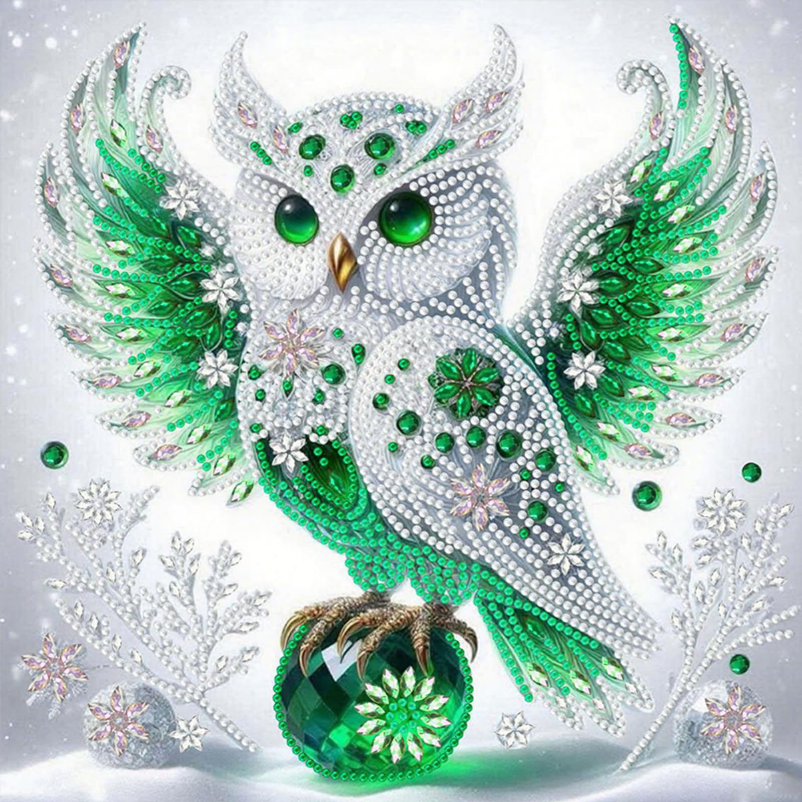 Owl Special Shaped 5D DIY Partial Drill Diamond Art Kit for Adults Beginners Home Decor Diamonds Paintings Gem Art 30x30cm (Owl)
