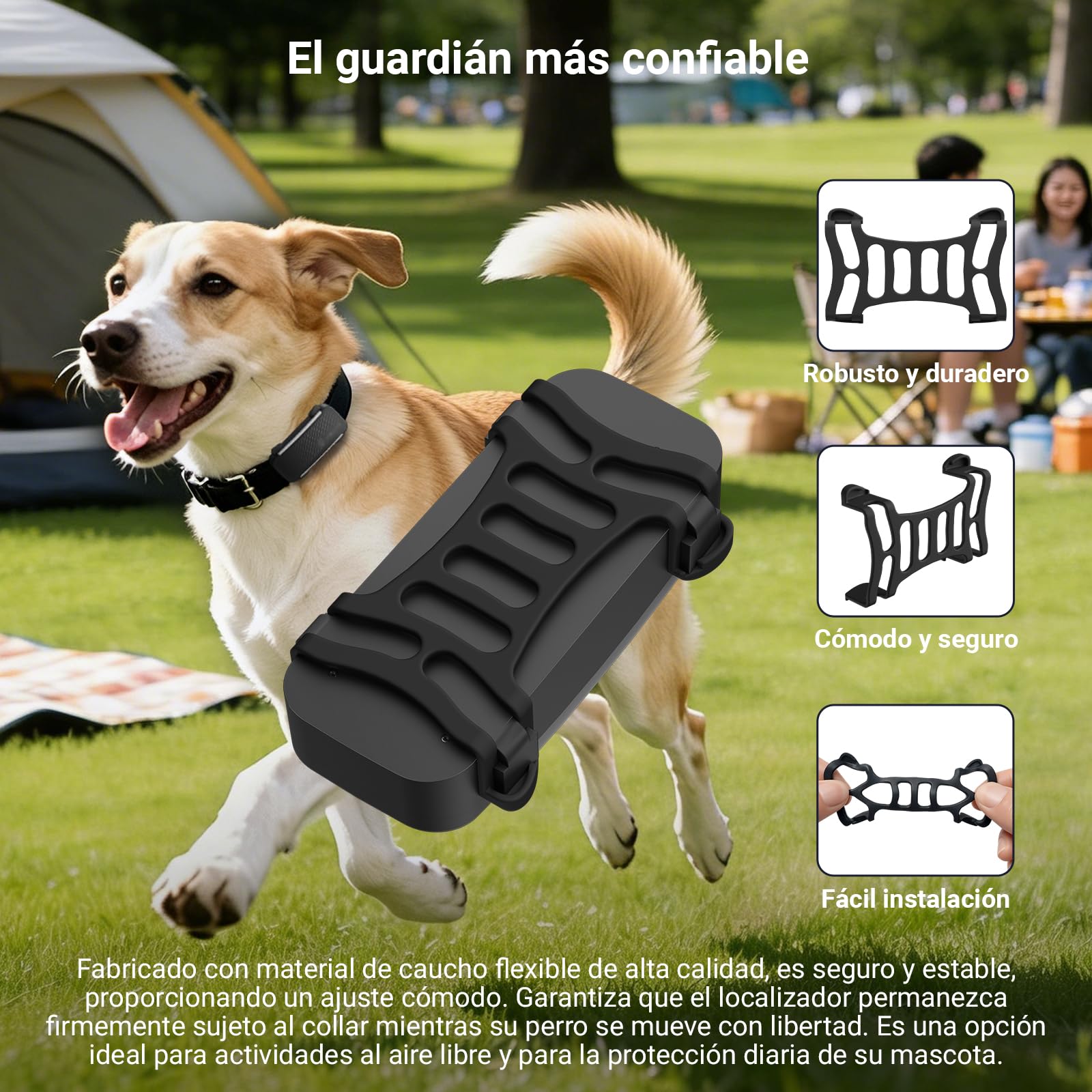 Localizzatore GPS Cani Rubber Clip Compatibile con Tracti Dog 6 Collare GPS Cani Sostituzione 4 Clip di Gomma Nero