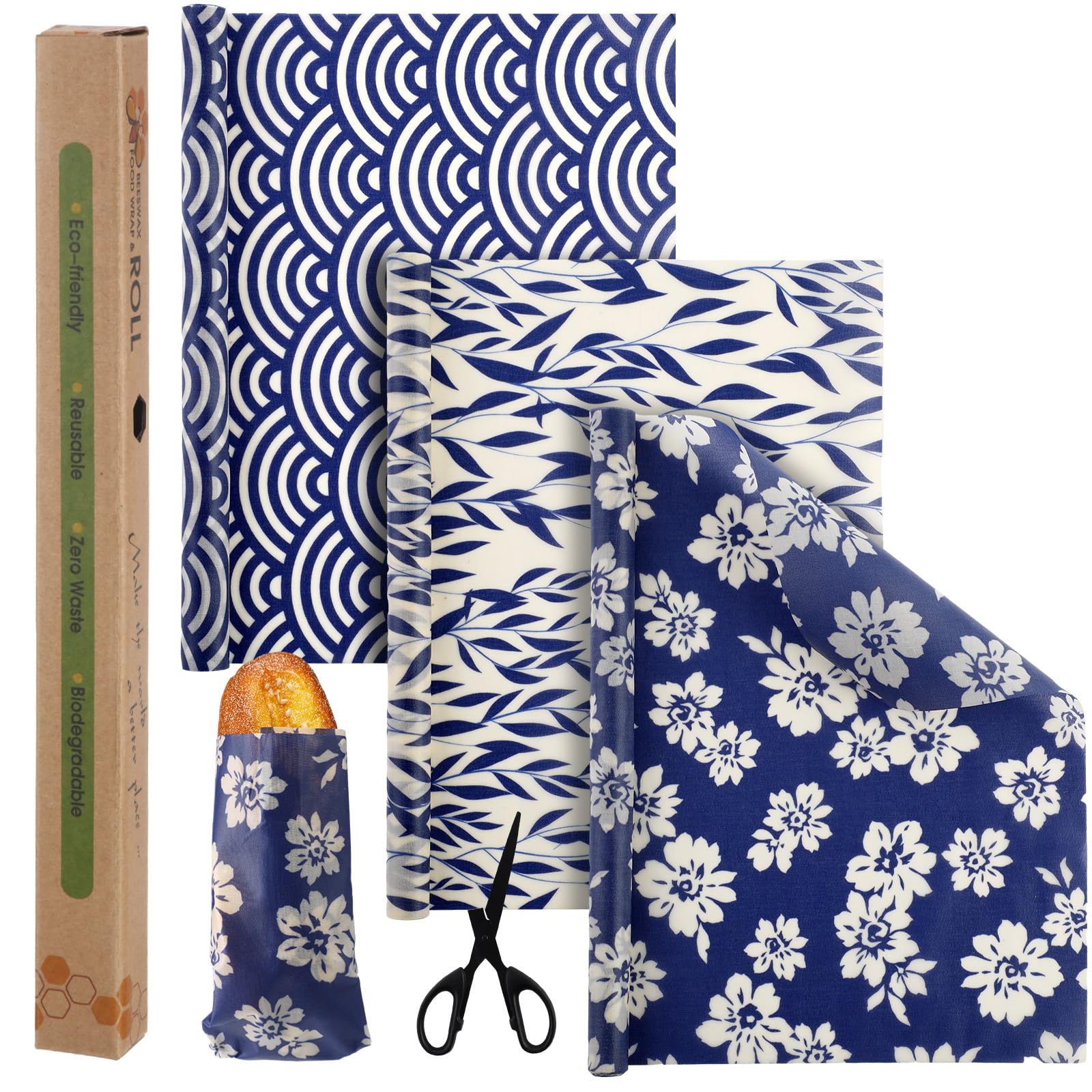 Moukeren 3 Beeswax Wrap Rolls Scandinavian Style